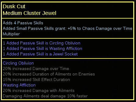 PoE 3.11 Harvest Shadow Poison Blade Vortex Assassin Cluster Jewels